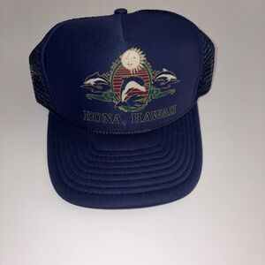 Vintage Kona Hawaii Trucker Hat 90s Dolphins Graphic Foam Front Nissin